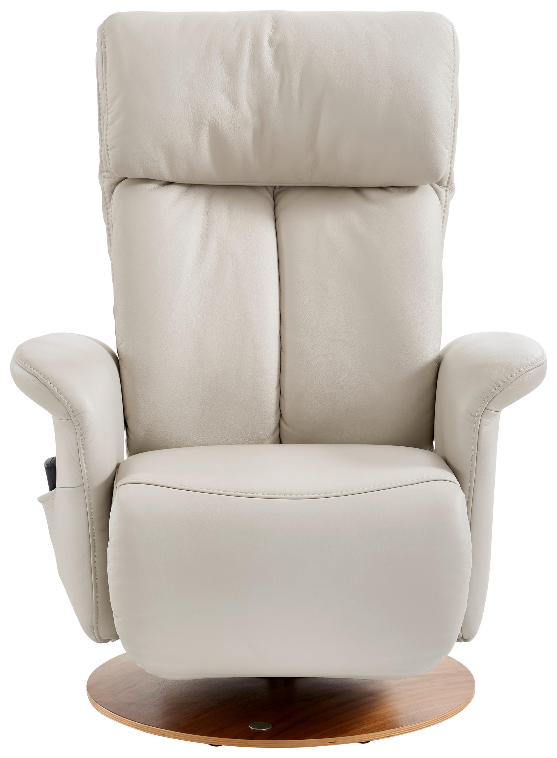RELAXSESSEL in Leder Creme, Nussbaumfarben  - Nussbaumfarben/Creme, Konventionell, Leder/Holz (82/107/88cm) - Himolla