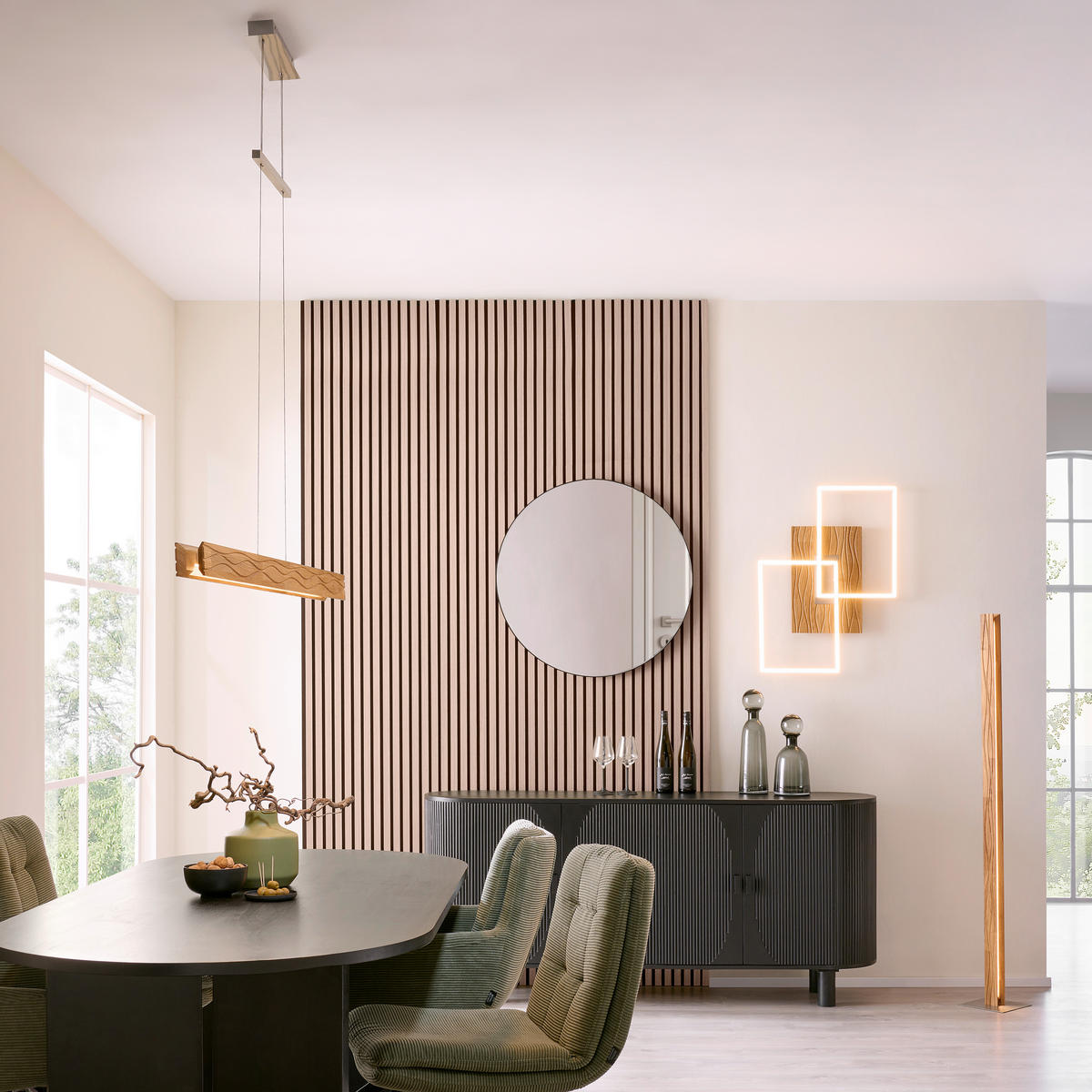 LED-HÄNGELEUCHTE 120/18/150 cm  - Natur, Holz (120/18/150cm) - Waldwelt