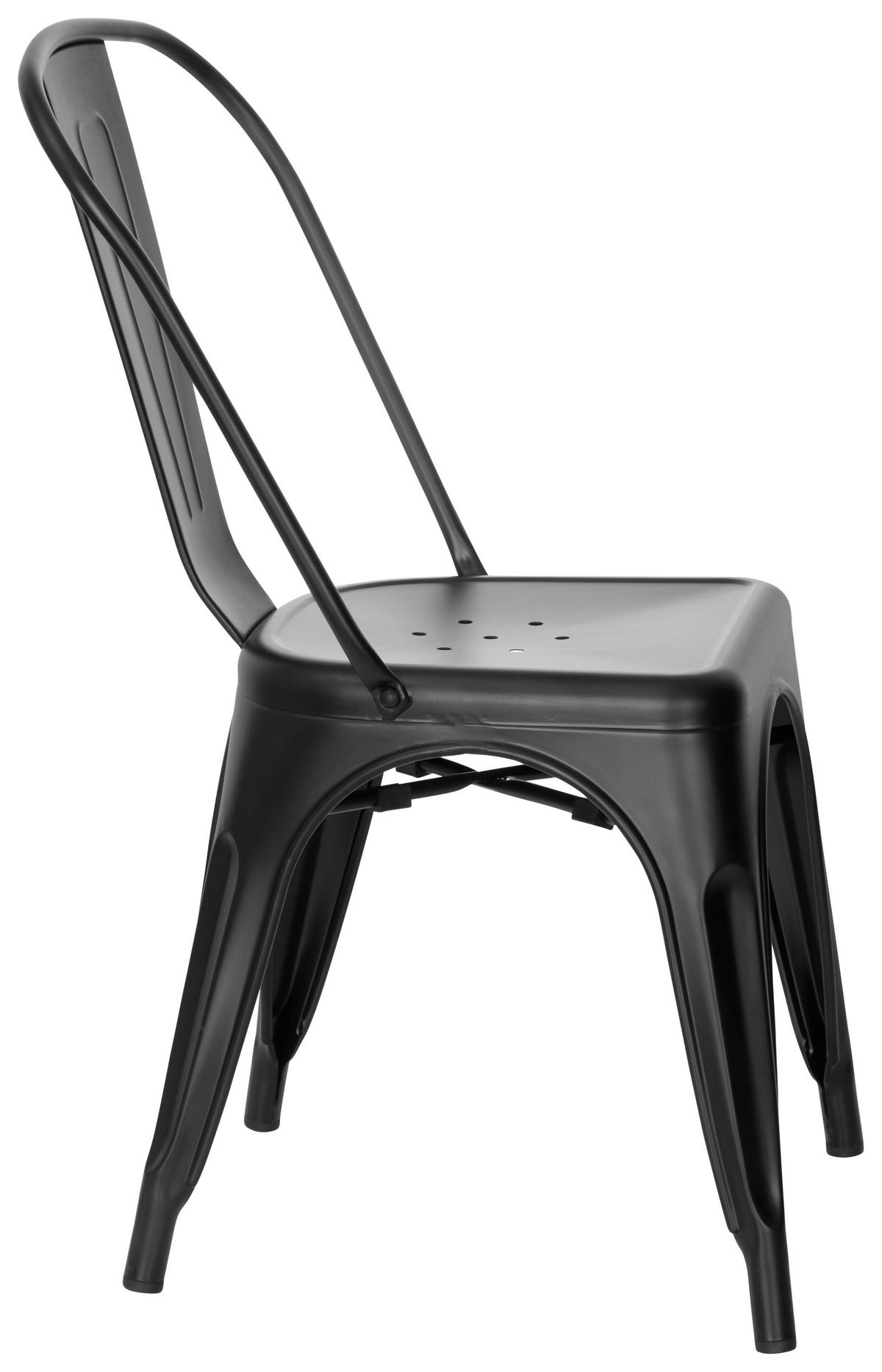 STUHL  in Stahl Metall  - Schwarz, Basics, Metall (44/84/54cm) - MID.YOU