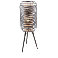 TISCHLEUCHTE - Weiss/Goldfarben, Design, Kunststoff/Metall (24/71cm) - Globo