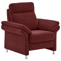 FERNSEHSESSEL  mit Relaxfunktion Flachgewebe Bordeaux  - Bordeaux/Alufarben, MODERN, Textil/Metall (96/103/89cm) - Pure Home Comfort