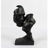 SZOBOR - fekete/arany, Basics, műanyag (12/6/21cm)