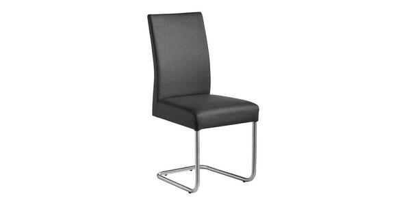 SCHWINGSTUHL in Metall, Textil Anthrazit, Edelstahlfarben - Edelstahlfarben/Anthrazit, Design, Textil/Metall (48/99/69cm) - Valnatura