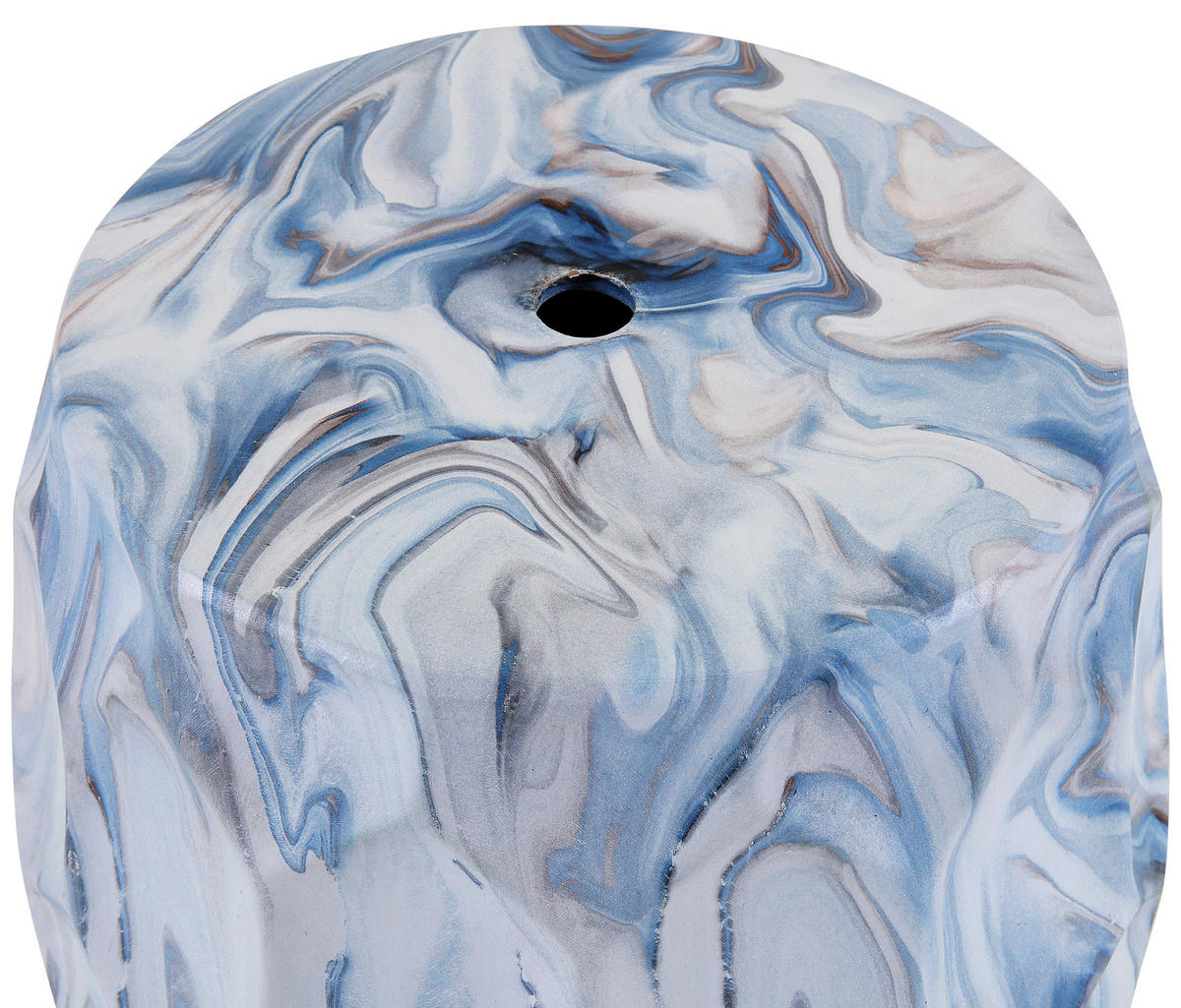 Masă Auxiliară din ceramică,  - albastru/alb, Basics, ceramică (35/45/35cm) - Ambia Home