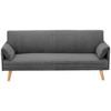SCHLAFSOFA Cord Grau  - Naturfarben/Grau, Design, Holz/Textil (193/81/92cm) - Livetastic