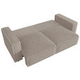 SCHLAFSOFA Cord Beige  inkl. Zierkissen, Bettkasten, Schlaffunktion  - Beige/Schwarz, MODERN, Kunststoff/Textil (250/68/104cm) - Xora