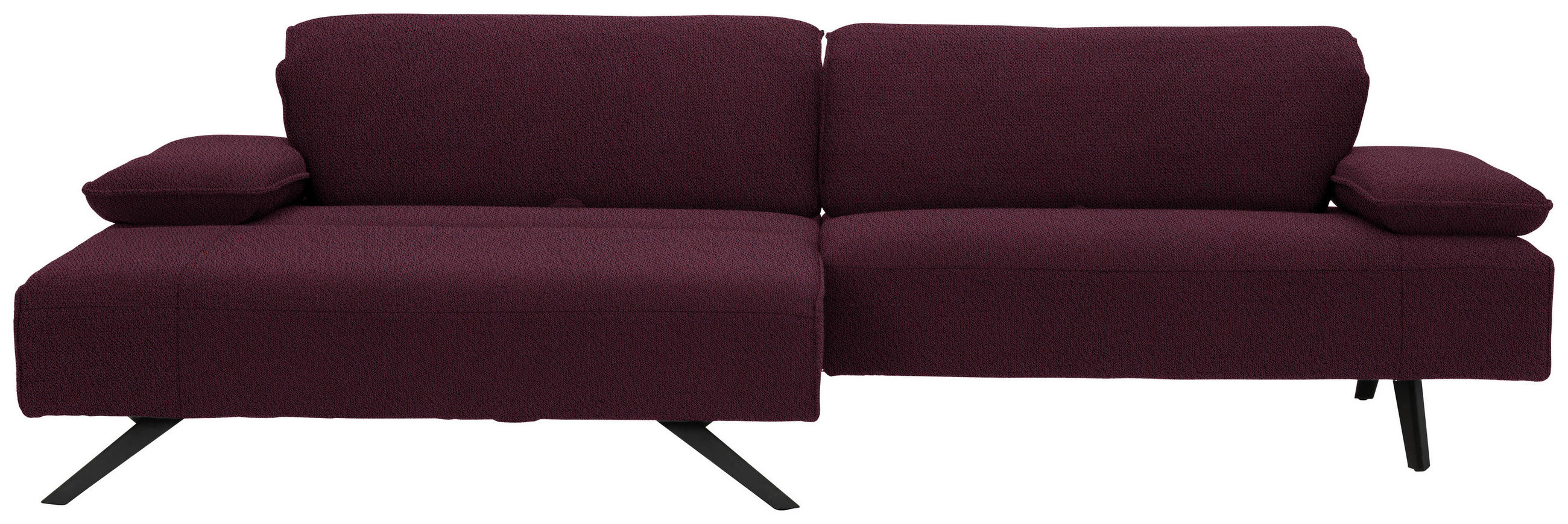 ECKSOFA in Flachgewebe Lila  - Anthrazit/Lila, Design, Textil/Metall (166/280cm) - Johann Jakob
