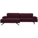 ECKSOFA in Flachgewebe Lila  - Anthrazit/Lila, Design, Textil/Metall (166/280cm) - Ambiente