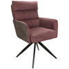 ARMLEHNSTUHL  in Eisen Leinenoptik  - Anthrazit/Lila, Design, Textil/Metall (60/91/67cm) - Novel