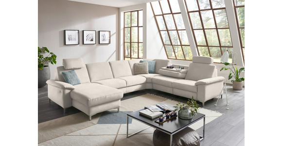 WOHNLANDSCHAFT in Chenille Naturfarben - Alufarben/Naturfarben, Design, Textil/Metall (170/333/265cm) - Dieter Knoll
