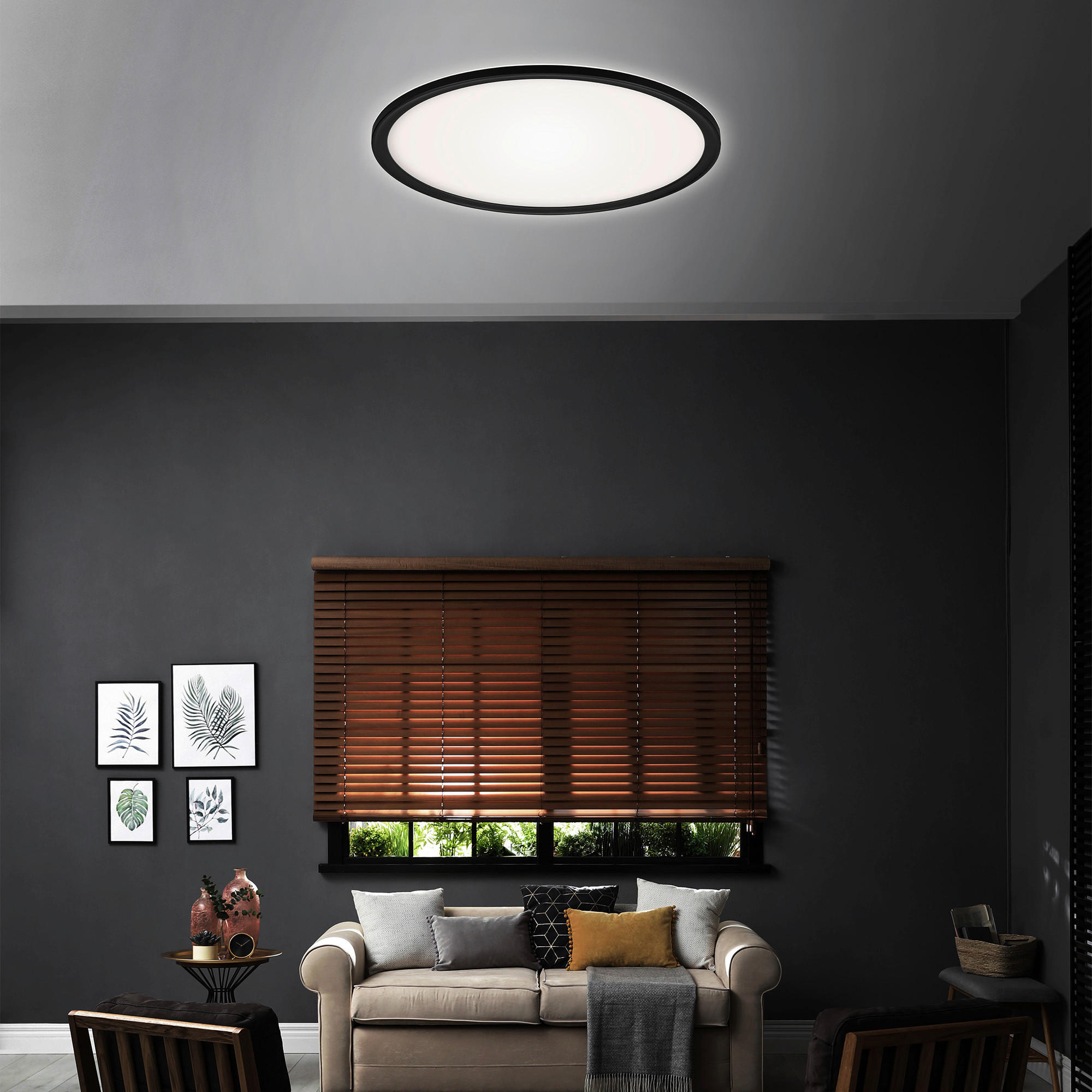 LED-PANEEL Slim 29,3/2,8 cm - Schwarz, Basics, Kunststoff (29,3/2,8cm)