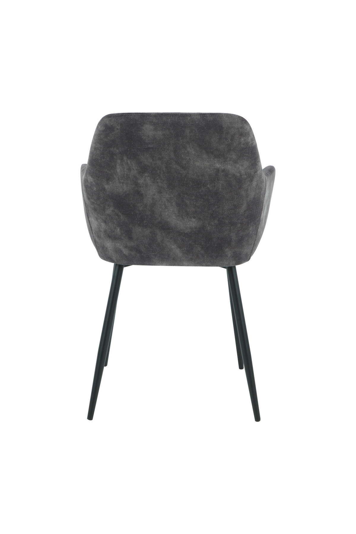 ARMLEHNSTUHL  in Stahl Velours  - Anthrazit, MODERN, Textil/Metall (55/84/61cm) - Livetastic