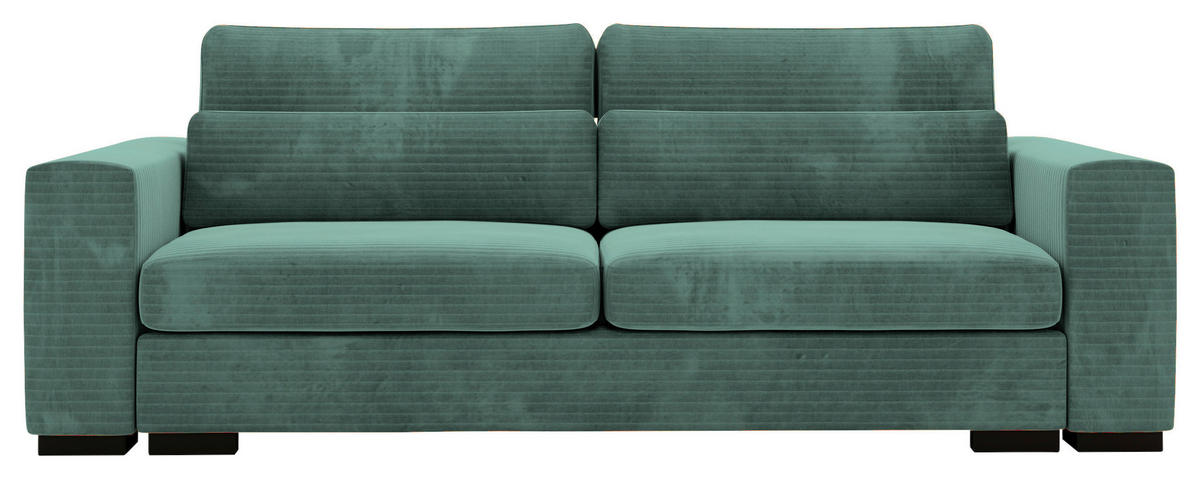 SCHLAFSOFA in Flachgewebe Petrol  - Petrol/Schwarz, Konventionell, Kunststoff/Textil (236/78/114cm) - Carryhome