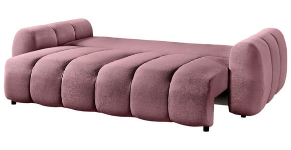 SCHLAFSOFA  mit Webstoff Pink  - Pink/Schwarz, KONVENTIONELL, Kunststoff/Textil (262/93/117cm) - Carryhome