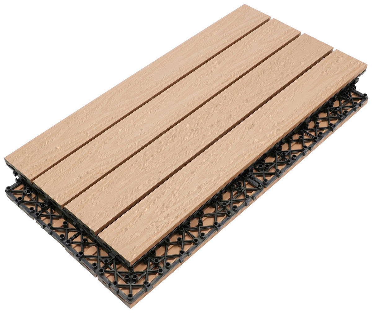 TERRASSENFLIESE 6 Stück  - Ahornfarben, KONVENTIONELL, Holzwerkstoff (30/60/2,1cm) - Ambia Garden