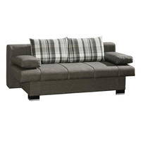 SCHLAFSOFA Braun  - Wengefarben/Alufarben, KONVENTIONELL, Holz/Textil (200/80/94cm) - Novel