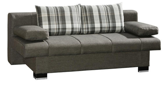 SCHLAFSOFA Braun  - Wengefarben/Alufarben, KONVENTIONELL, Holz/Textil (200/80/94cm) - Novel