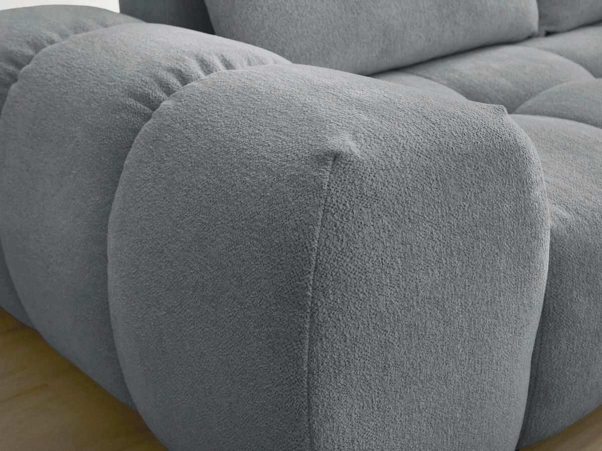 3-SITZER-SOFA EVEREST Flachgewebe Dunkelgrau  - Dunkelgrau/Schwarz, MODERN, Kunststoff/Textil (278/90/115cm)