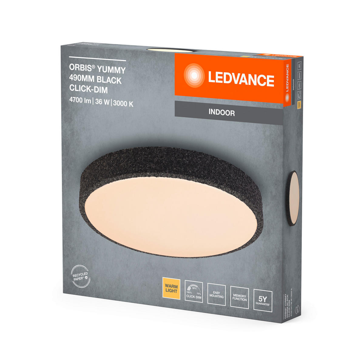 LED-DECKENLEUCHTE 49/7 cm   - KONVENTIONELL, Metall (49/7cm) - Ledvance