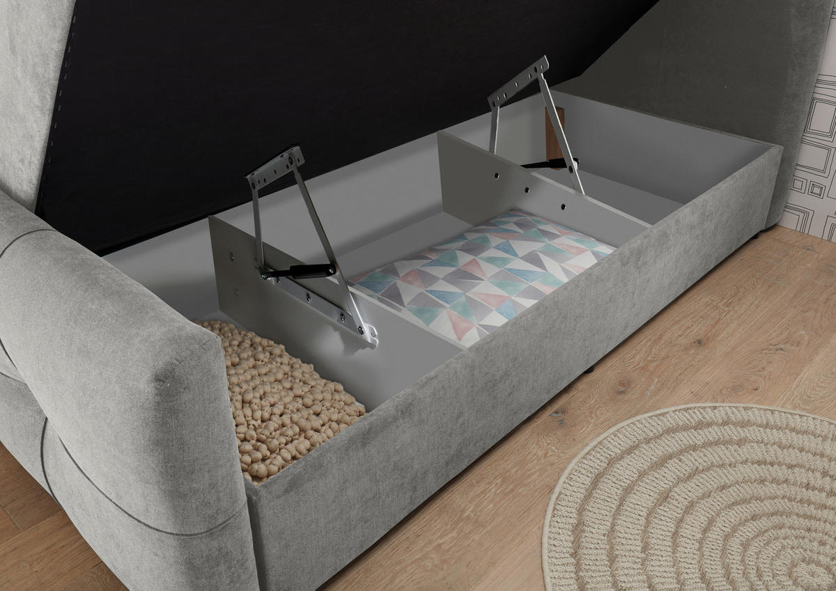 BOXSÄNG 180/200 cm  i lerfärgad  - lerfärgad, Modern, trämaterial/textil (180/200cm) - MID.YOU