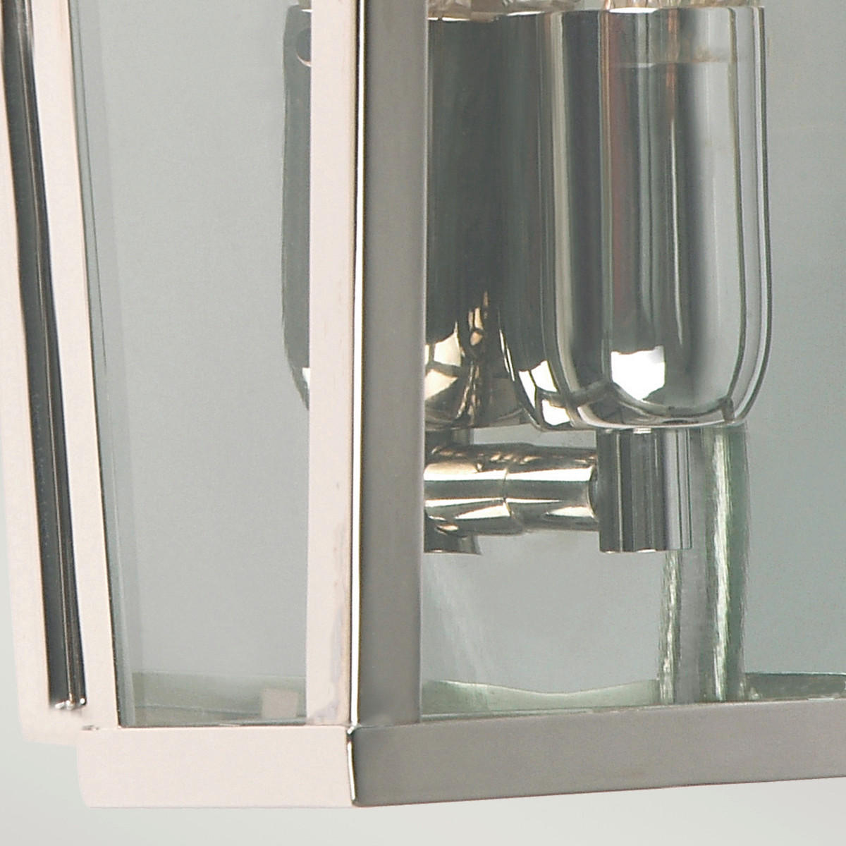 AUSSENWANDLEUCHTE - Nickelfarben, Konventionell, Glas/Metall (22/12/37,5cm) - Elstead Lighting