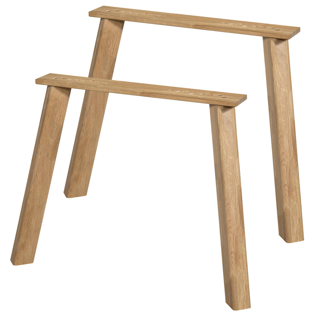 TISCHGESTELL Eichefarben   - Eichefarben, MODERN, Holz (79/73/11cm) - Livetastic