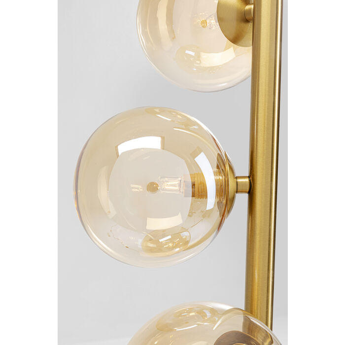 STEHLEUCHTE  28/160/28 cm   - Messingfarben, Design, Glas/Metall (28/160/28cm)