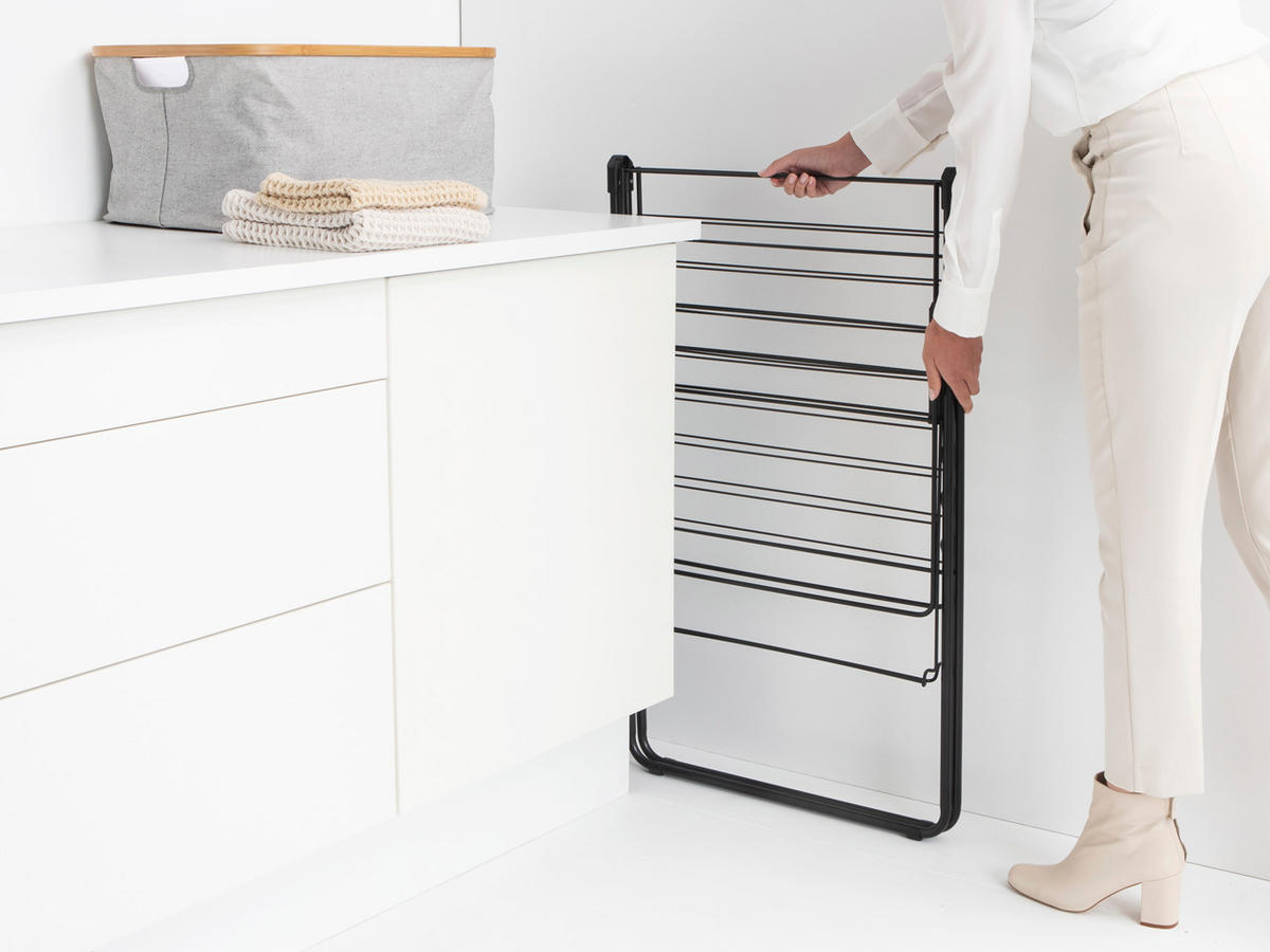 STANDTROCKNER 59.2/98.4/5 cm  - Schwarz, Basics, Metall (59.2/98.4/5cm) - Brabantia