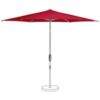 SONNENSCHIRM 330 cm Rot  - Silberfarben/Rot, KONVENTIONELL, Textil/Metall (330/330cm) - Suncomfort by Glatz