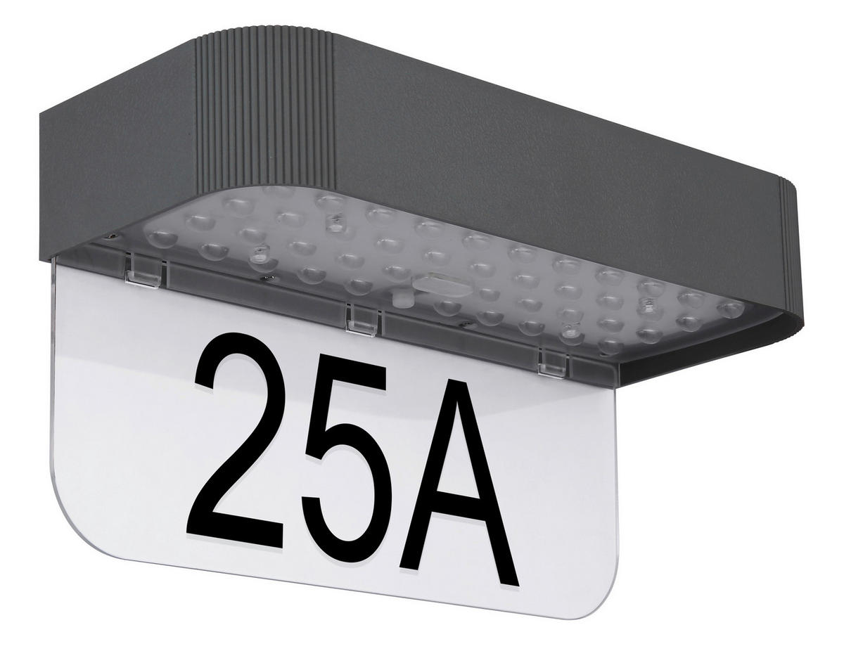 SOLARLEUCHTE  - Klar/Grau, Design, Kunststoff (23/10/12,3cm) - Globo