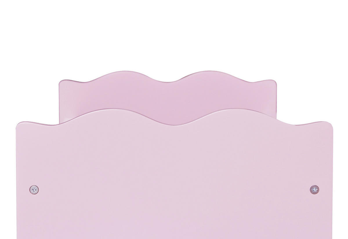PUPPENBETT - Rosa/Weiß, Basics, Holzwerkstoff/Textil (50/29/29cm) - Pinolino