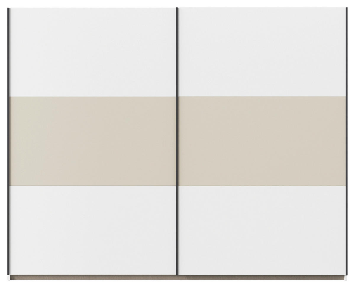 SCHWEBETÜRENSCHRANK in Weiss, Champagner  - Weiss/Champagner, Modern, Holzwerkstoff/Metall (261/210/59cm) - Rauch Möbel