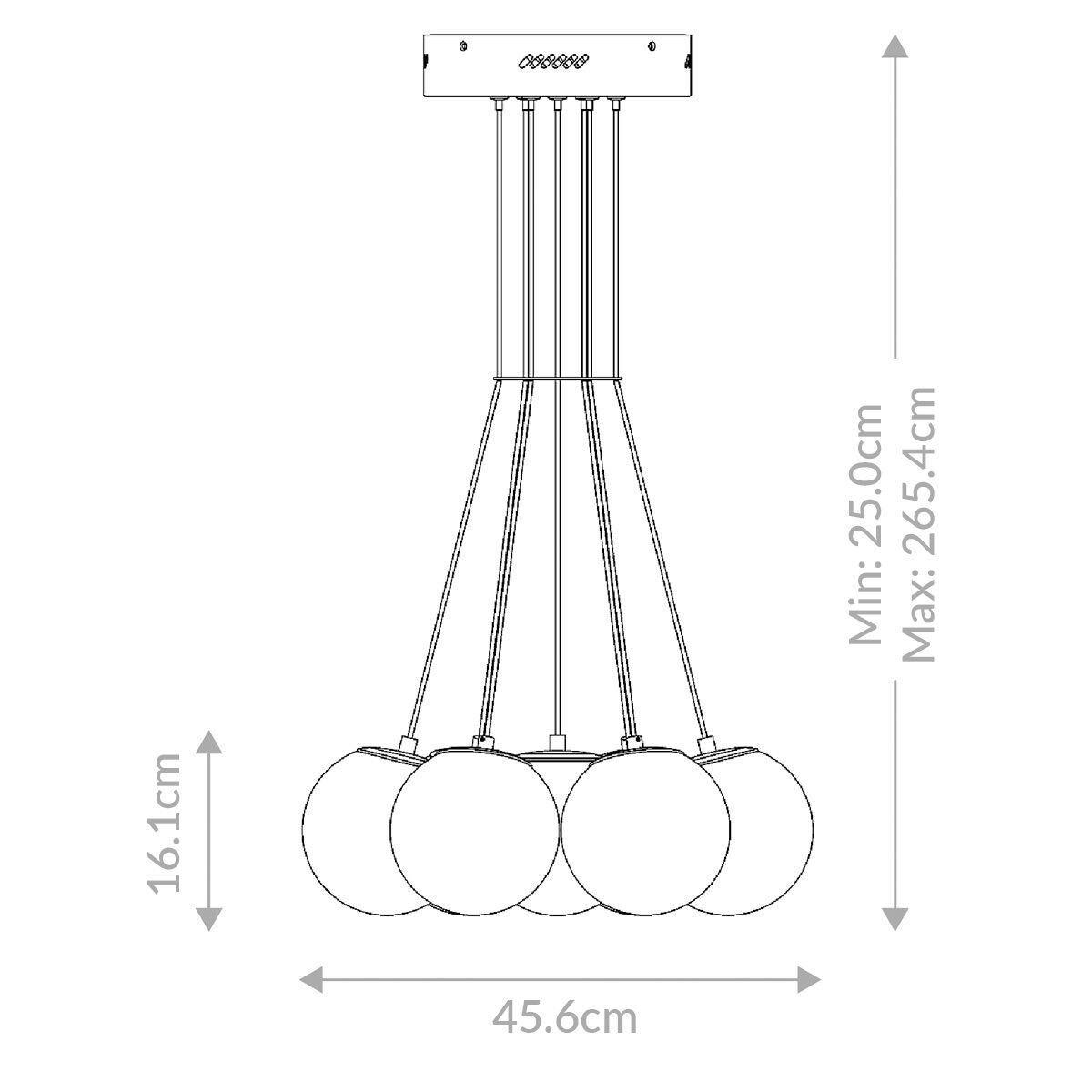 LED-PENDELLEUCHTE 45,6/25 cm  - Goldfarben, KONVENTIONELL, Glas/Metall (45,6/25cm) - Elstead Lighting