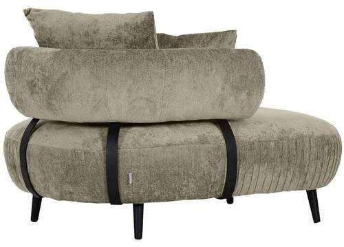 RÉCAMIERE in Chenille Taupe  - Taupe/Schwarz, Design, Holz/Textil (110/85/170cm) - Landscape