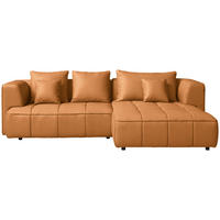 ECKSOFA Currygelb Feincord Zierkissen, Rückenkissen, Sitzvorzug  - Currygelb/Schwarz, Design, Kunststoff/Textil (288/188cm) - Welnova