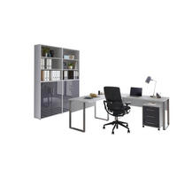 BÜRO - Anthrazit Hochglanz/Grau, MODERN, Holzwerkstoff/Metall - MID.YOU