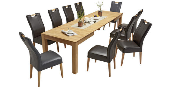ESSTISCH Kernbuche rechteckig ausziehbar - Buchefarben/Kernbuche, KONVENTIONELL, Holz (160-295/90/75cm) - Carryhome