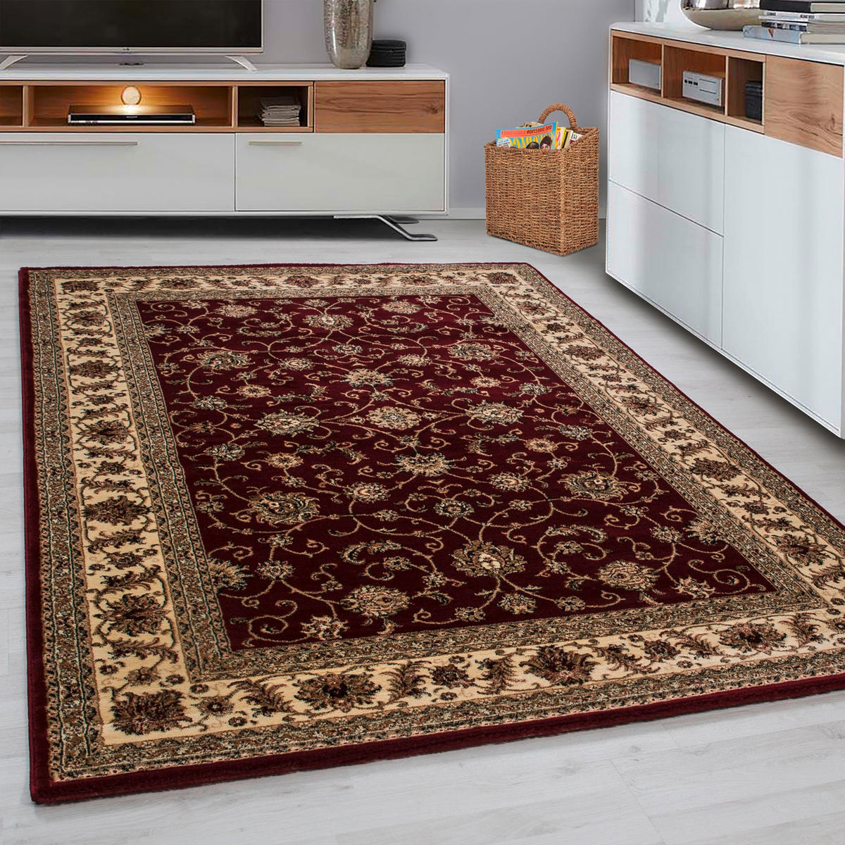 WEBTEPPICH 160/230 cm Marrakesh Rot, Beige rechteckig  - Beige/Rot, KONVENTIONELL, Textil (160/230cm) - Ayyildiz 