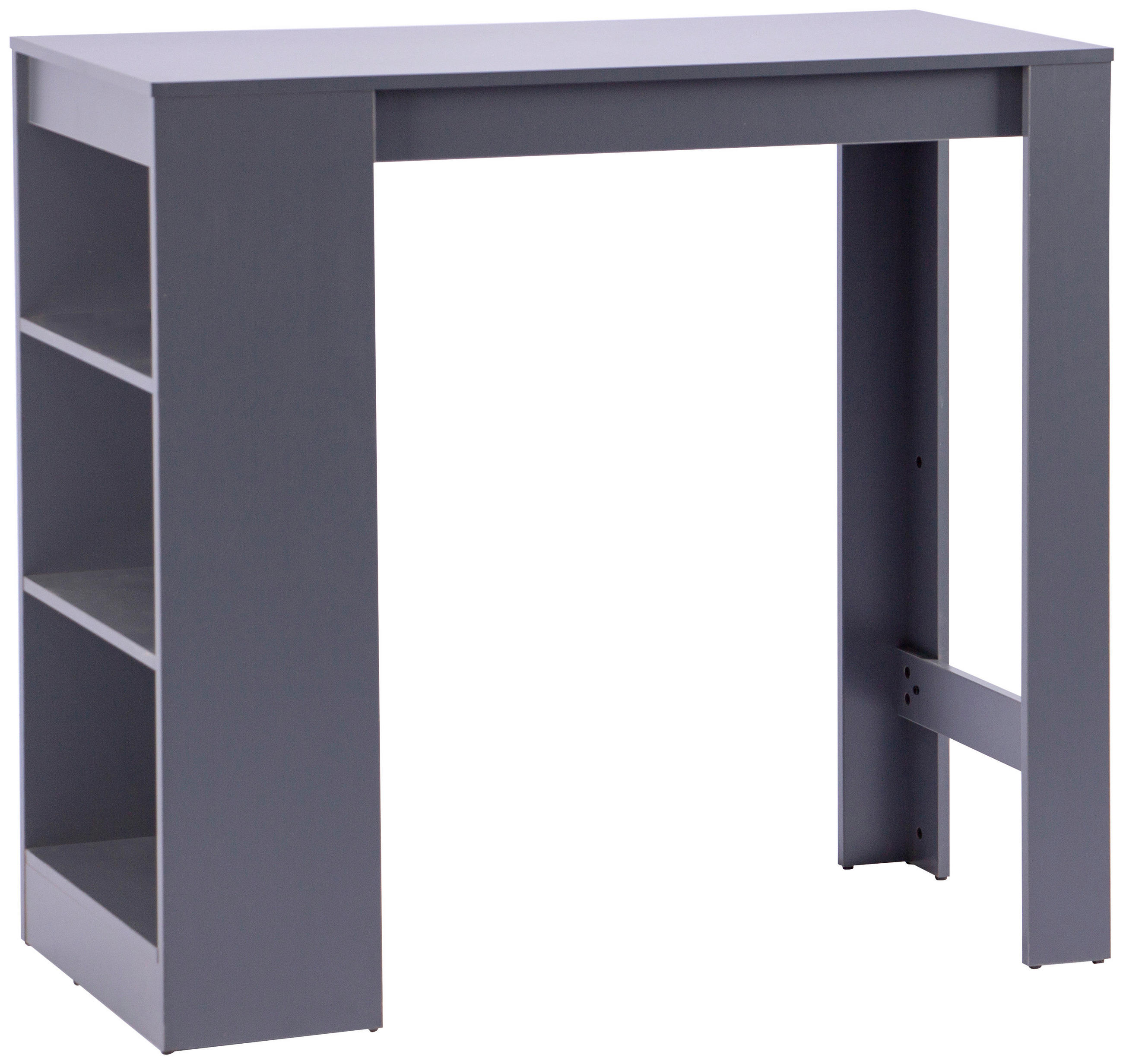 BARTISCH rechteckig Dunkelgrau  - Dunkelgrau, KONVENTIONELL, Holzwerkstoff (110/103/50cm) - P & B
