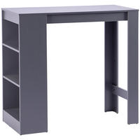 BARTISCH rechteckig Dunkelgrau  - Dunkelgrau, KONVENTIONELL, Holzwerkstoff (110/103/50cm) - P & B
