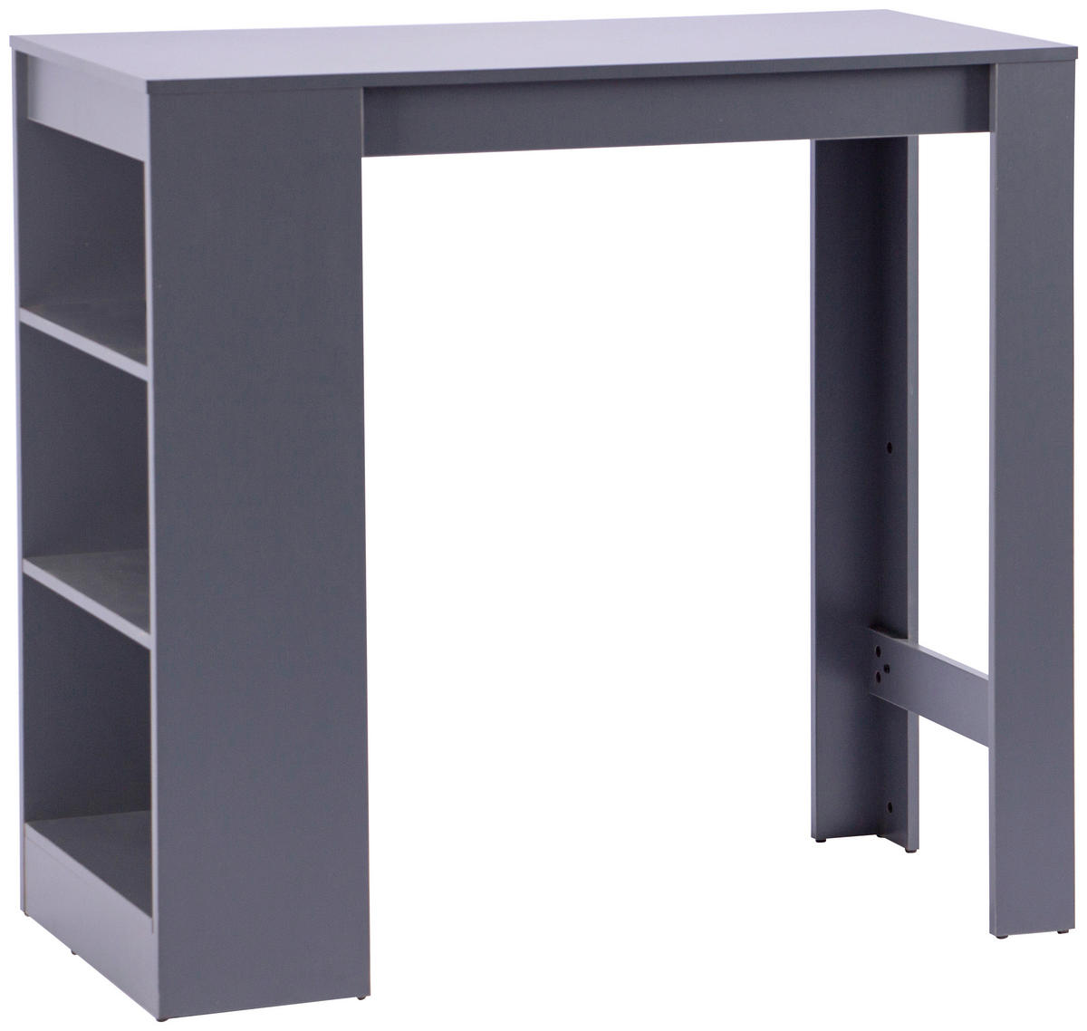 BARTISCH rechteckig Dunkelgrau  - Dunkelgrau, KONVENTIONELL, Holzwerkstoff (110/103/50cm) - P & B