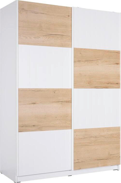 SKRIŇA S POS. DVER. – HOR.VED, biela, farba duba, 150/213/62 cm - biela/farba duba, Design, kov/kompozitné drevo (150/213/62cm) - Hom`in