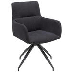 ARMLEHNSTUHL  in Webstoff  - Anthrazit, KONVENTIONELL, Textil/Metall (58/89/63cm) - Hom`in