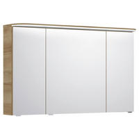 SPIEGELSCHRANK 120/72,3/17 cm  - Chromfarben/Eichefarben, KONVENTIONELL, Glas/Holzwerkstoff (120/72,3/17cm) - Pelipal