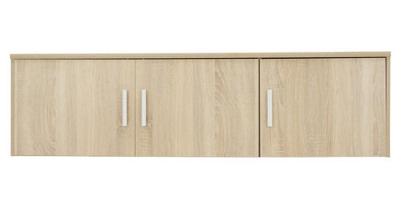 AUFSATZSCHRANK 157/43/54 cm  - Silberfarben/Sonoma Eiche, Basics, Holzwerkstoff/Metall (157/43/54cm) - Xora