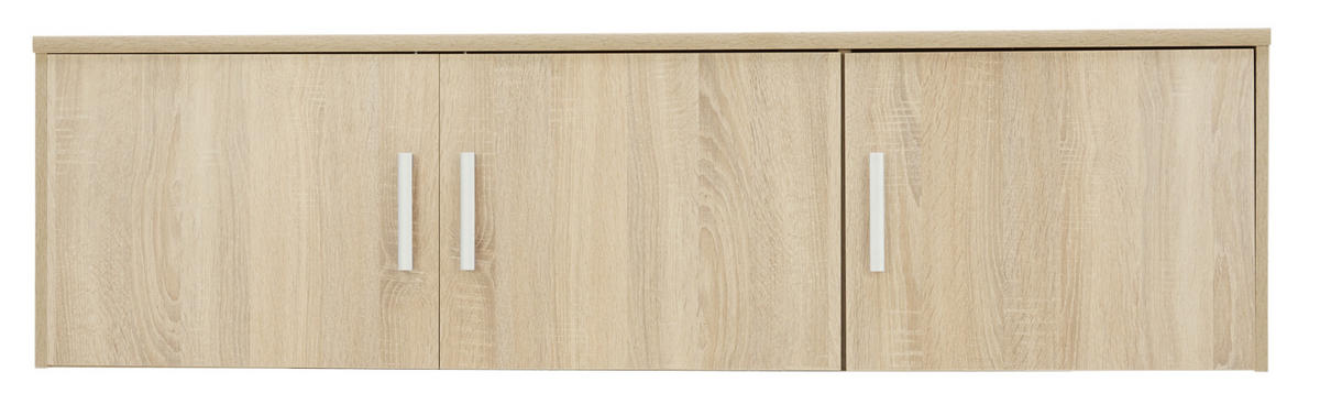 AUFSATZSCHRANK 157/43/54 cm   - Silberfarben/Sonoma Eiche, Konventionell, Holzwerkstoff/Metall (157/43/54cm) - Xora