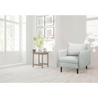 SESSEL in Samt Dunkelblau  - Schwarz/Dunkelblau, Design, Holz/Textil (74/86/100cm) - P & B