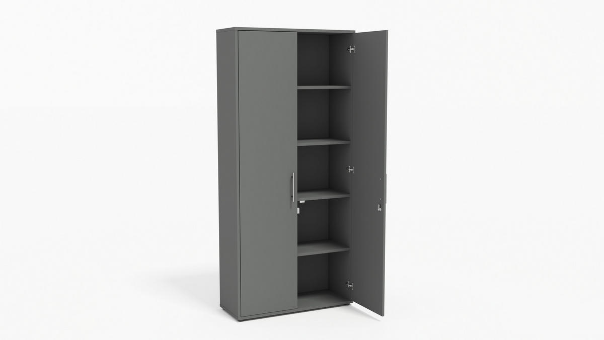 AKTENSCHRANK Anthrazit  - Anthrazit, MODERN, Holzwerkstoff (128,5/185,6/33cm) - MID.YOU