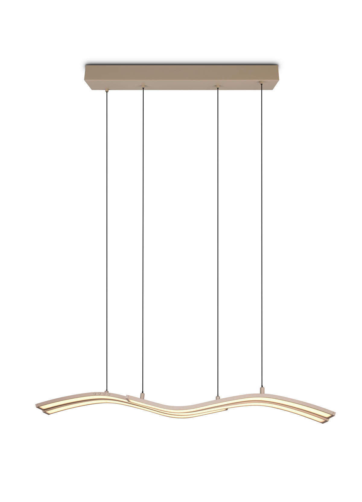 LED-HÄNGELEUCHTE Spider 130/13,8/170 cm   - Beige/Grau, Design, Metall (130/13,8/170cm) - Trio Leuchten