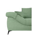 ECKSOFA Pastellgrün Cord Rückenkissen, Armlehnenkissen, Rücken echt  - Pastellgrün/Schwarz, KONVENTIONELL, Textil/Metall (332/231cm) - Carryhome
